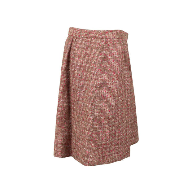 RED VALENTINO Multi-Color Tweed Pleated Mini Skirt