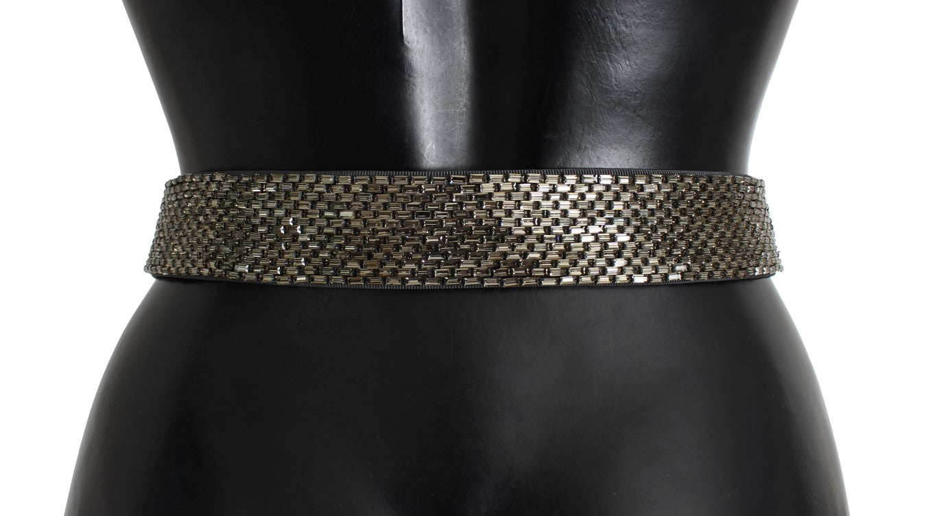 Dolce & Gabbana Crystal Buckle Sequined Waist Women's Belt3