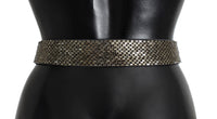 Dolce & Gabbana Crystal Buckle Sequined Waist Women's Belt3