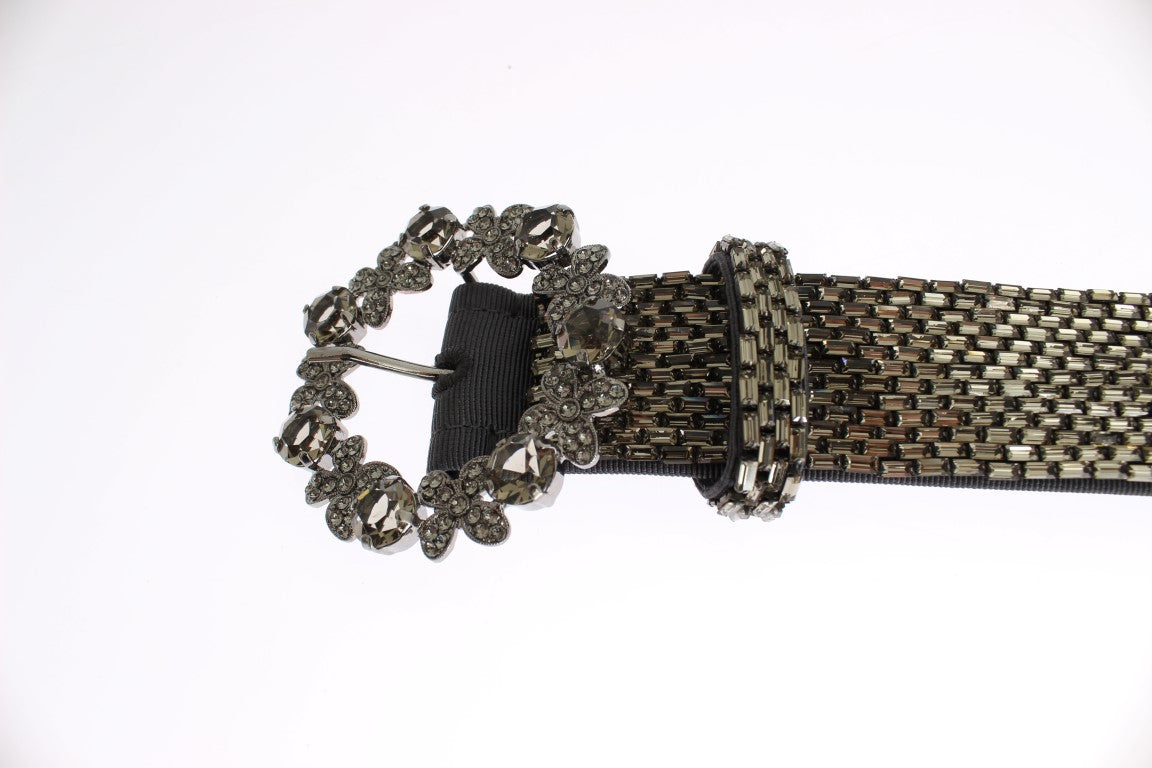 Dolce & Gabbana Crystal Buckle Sequined Waist Women's Belt4