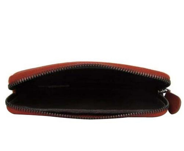 Bottega Veneta Unisex Smartphone Case Rust Red Woven Leather Coin Purse 325156 6320