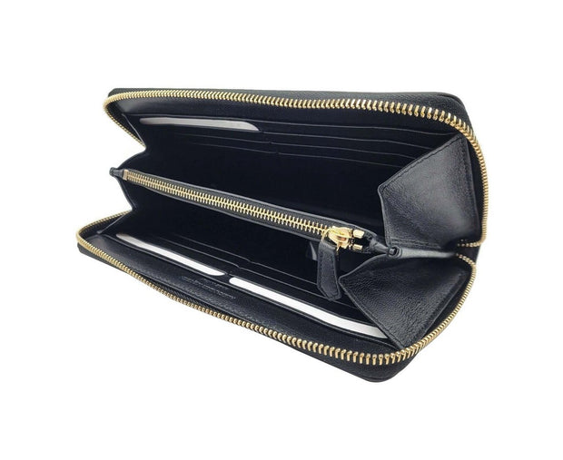 Women's Leather Wallet Black Patent Leather