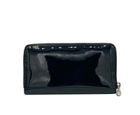 Alexander McQueen Women's Dark Navy Patent Leather Zip Around Wallet 375282 DP00I 49101