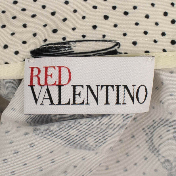 RED VALENTINO Crown Print Gathered Top Mini Skirt
