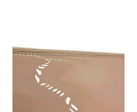 Alexander McQueen Women's Beige Charm Patent Leather Skull Large Pouch 420860 DP00G 99344