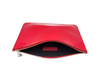 Alexander McQueen Women's Hot Pink Patent Leather Skull Large Pouch 420860 DP00I 5635