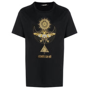 Roberto Cavalli Men's Black Gold Short Sleeve Starburst T-Shirt