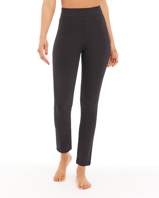 SPANX Women's The Perfect Black Pant, Ankle 4-Pocket Classic Pull