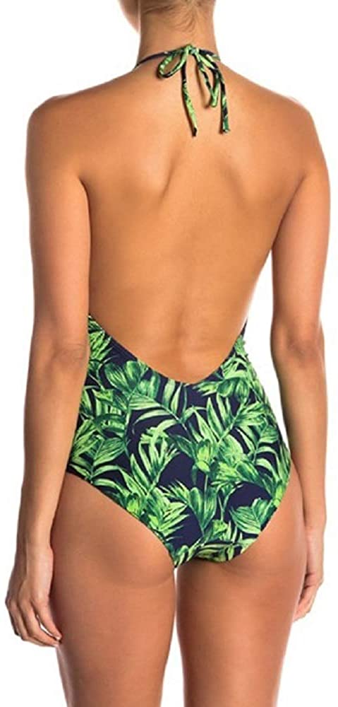 Onia Women's Nina One-Piece Swimsuit, Palm Forest Navy