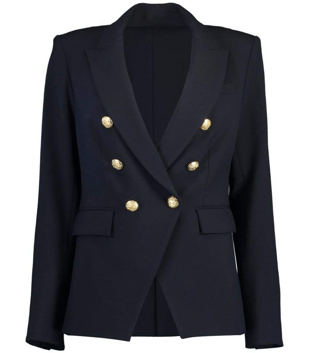Veronica Beard Women's Navy Blue Dickey Classic Double Breasted Jacket Blazer Navy