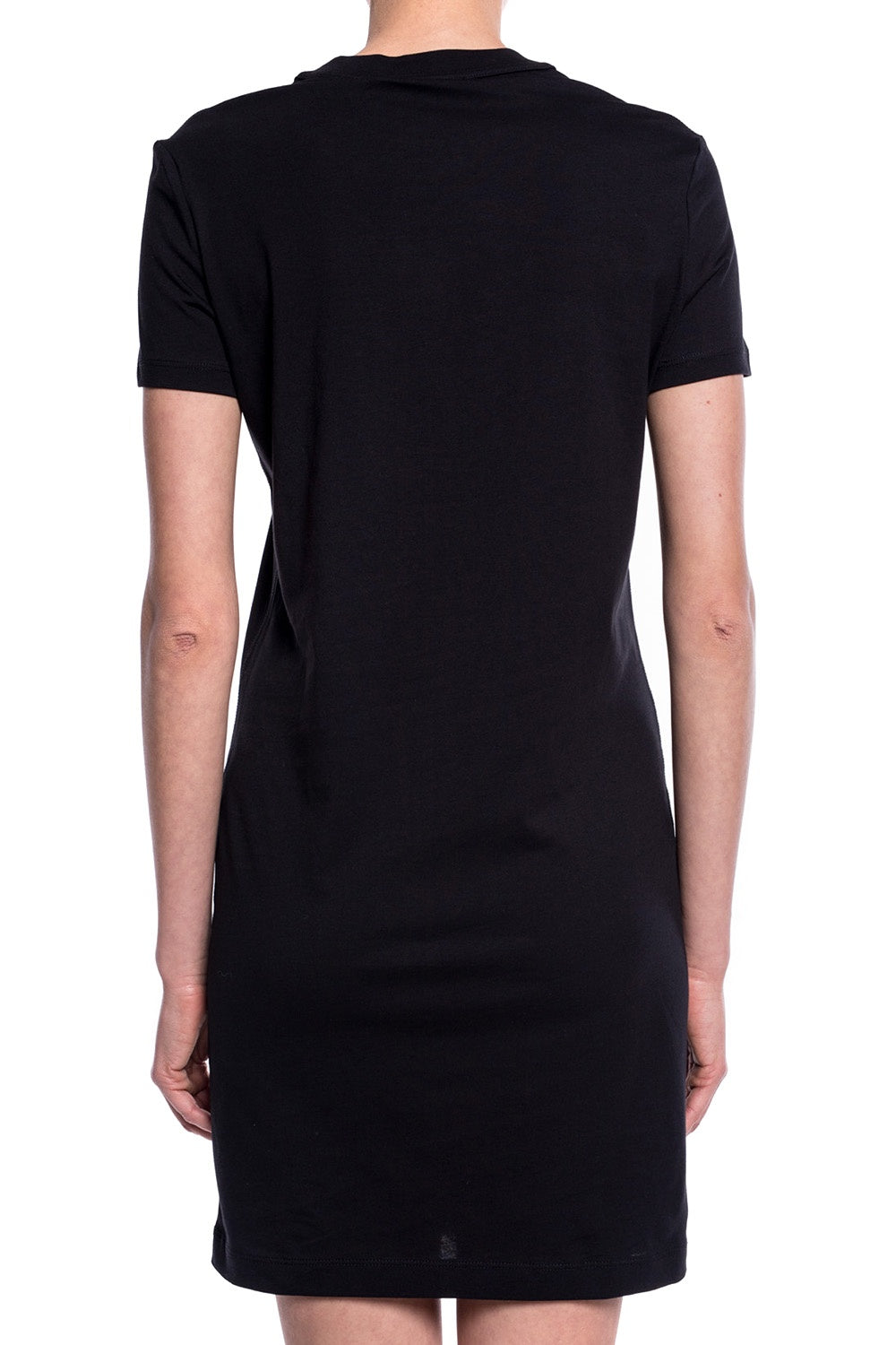 Versace Jeans Couture Women's Black Gold Logo Short Sleeve T-Shirt Dress