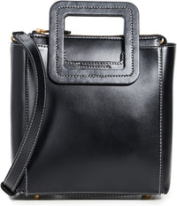 Staud Mini Shirley Leather Bag Black OS ONE SIZE Black