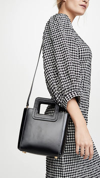 Staud Mini Shirley Leather Bag Black OS