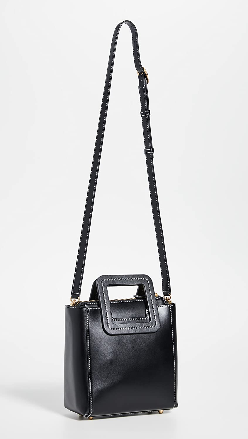 Staud Mini Shirley Leather Bag Black OS