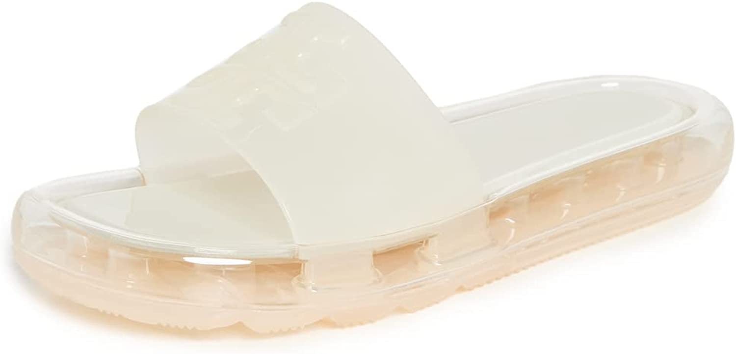Tory Burch Women's Ivory Jelly Bubble Slides 10 Ivory