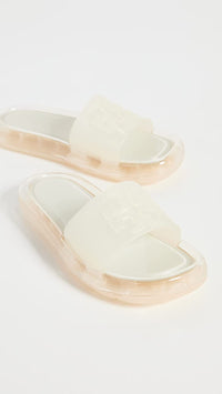 Tory Burch Women's Ivory Jelly Bubble Slides