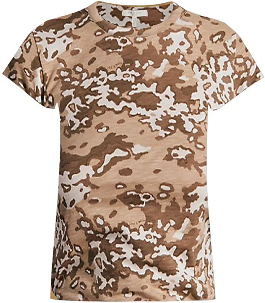 Rag And Bone Camo Baby Tee Beige Multi Beige Multi