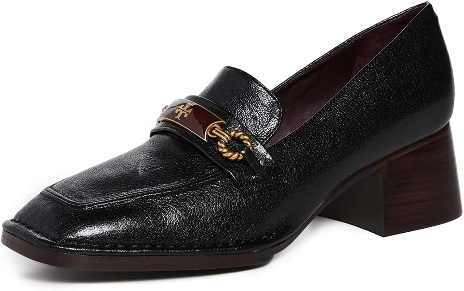 Tory Burch Women's Perrine Heel Loafers, Perfect Black 10 Perfect Black
