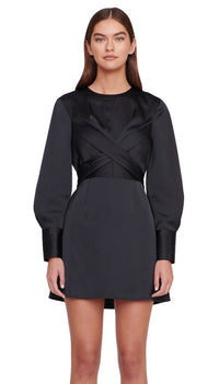 Staud Mini Crosshill Dress Black