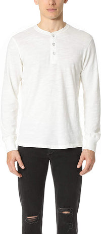 Rag & Bone Standard Issue Men's Basic Henley, White White