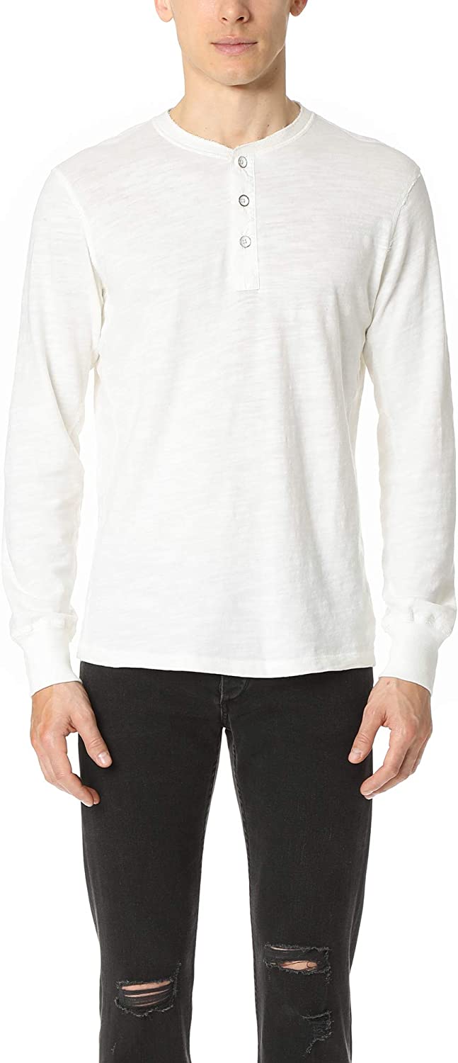 Rag & Bone Standard Issue Men's Basic Henley, White White