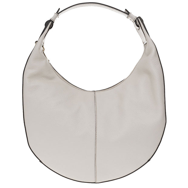 Furla Women's Marshmallow White Leather Miastella S Hobo Handbag