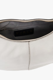 Furla Women's Marshmallow White Leather Miastella S Hobo Handbag
