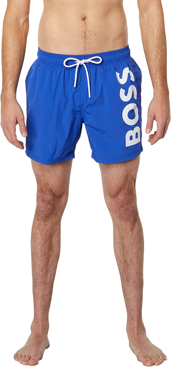 BOSS Men's Standard Octopus Swim Trunk, Blue Aegean S Blue Aegean