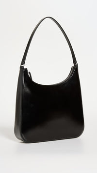 Staud Women's Black High Shine Leather Alec Shoulder Handbag