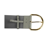 Balenciaga Women's Grey Linoleum Wide Belt Gold Hardware 493315 1444 (80 / 32)4