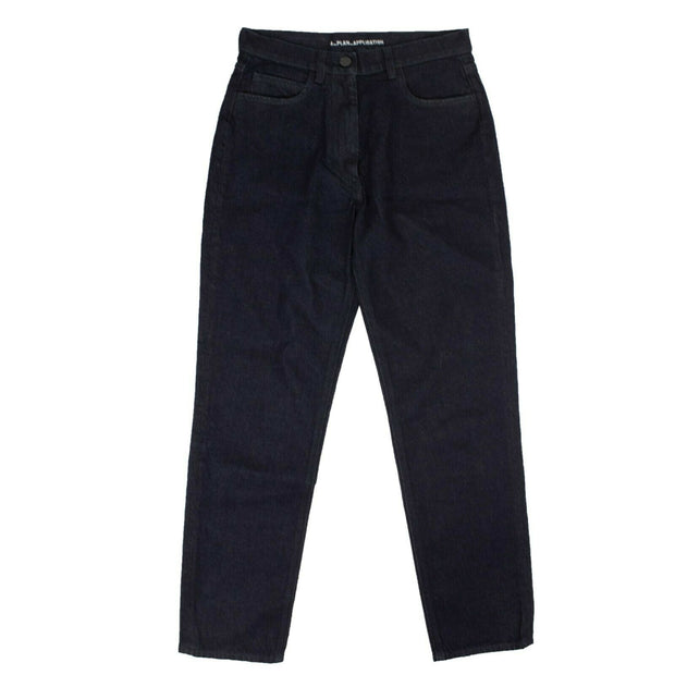 A_Plan_Application Blue Denim Five Pocket Cropped Jeans