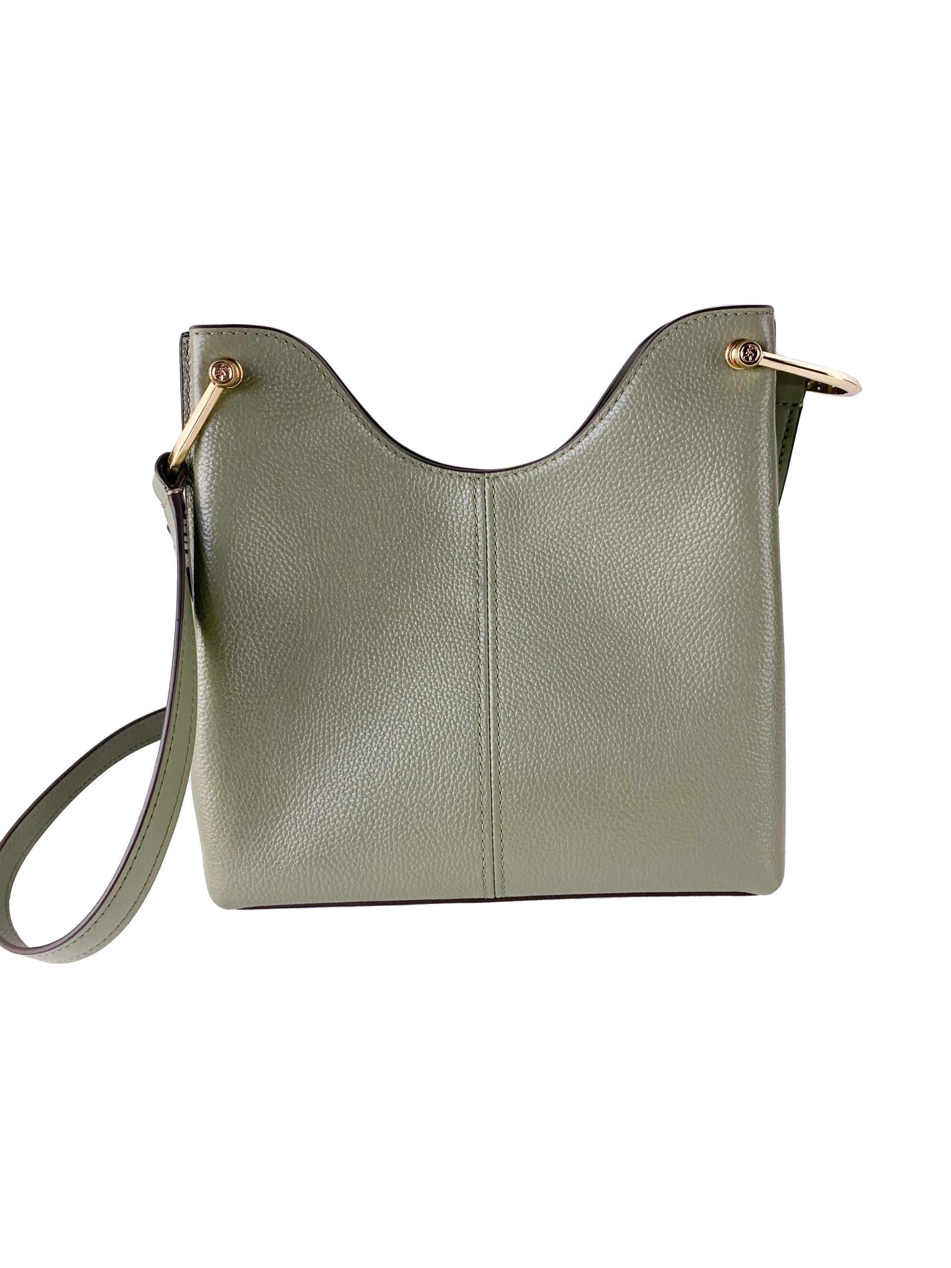 Michael Kors Joan Large Perforated Suede Leather Slouchy Messenger Handbag (Army Women's Green)2