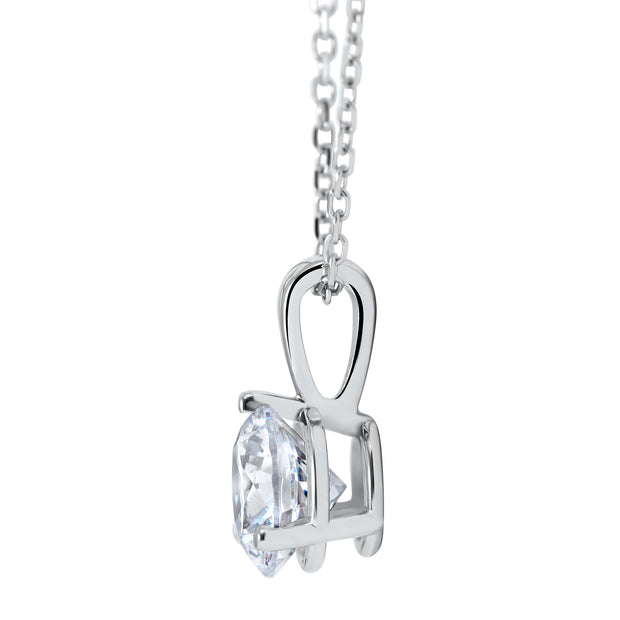 SI1 5/8 ct Solitaire 100% Diamond Pendant available in 14K and Platinum Lab Grown