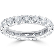 3 1/2ct Diamond Eternity Ring U Prongs 14k White Gold