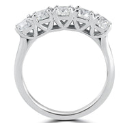 1 1/4 ct 5-Stone Diamond Trellis Anniversary Ring 14k White Gold