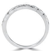 1/5 cttw Diamond Stackable Womens Wedding Ring Platinum