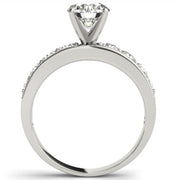 SI/G 2 Ct Round Cut Diamond Engagement Solitaire Ring 14k White Gold Enhanced