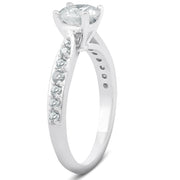 G/SI 1.75Ct Diamond Engagement Matching Wedding Ring Set 14k White Gold Enhanced