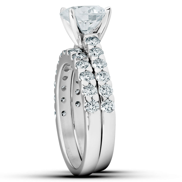 VS 3 1/4 Ct Diamond Engagement Ring 14k White Gold