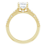 SI1 1 1/4ct TDW Emerald Cut Diamond Engagement Ring 14k Yellow Gold Enhanced
