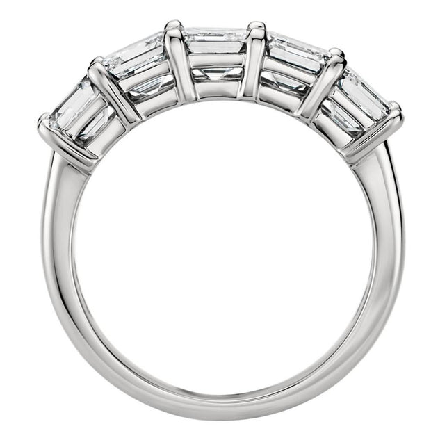 VVS 2.50Ct Asscher Cut Moissanite Wedding Ring in 14k White, Yellow or Rose Gold