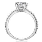 H/VS 2.50Ct Oval Lab Grown Diamond Engagement Ring in 14k White Gold