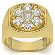 2Ct Real Diamond Men's Wedding Ring Anniversary Band White, Yellow, or Rose Gold
