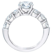 4 1/2 Ct T.W. Round Diamond Engagement Ring 14k White Gold Lab Grown