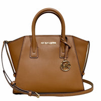Michael Kors Avril Small Top Zip Black Pebbled Leather Satchel Crossbody Bag10