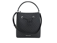 Michael Kors Suri Large Signature PVC Convertible Bucket Bag to Backpack Bag (Black Women's Signature)1