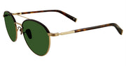 John Varvatos V518GTO53 Mirrored Round Sunglasses Gold/Tortoise