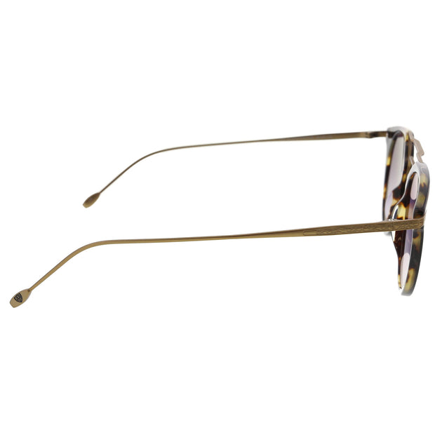 John Varvatos V522BLT48 Gradient Round Sunglasses Grey/Black/Gold