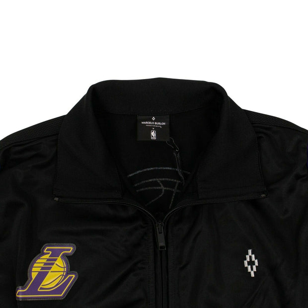 MARCELO BURLON x NBA Black LA Lakers Zip-Up Track Jacket