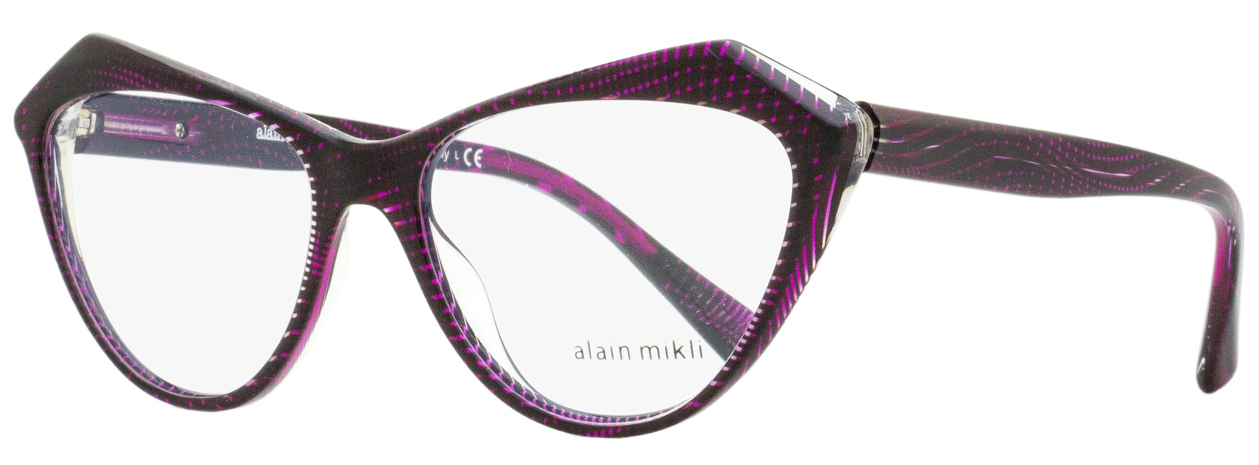 Alain Mikli Lumette Eyeglasses A03089 001 Noir Matrix/Fuxia 55mm 3089 Noir Matrix Fuxia